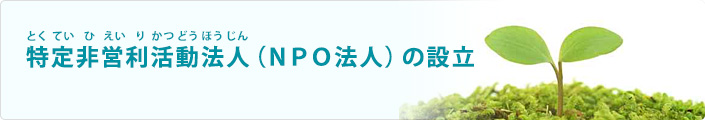 特定非営利活動法人(NPO法人)の設立